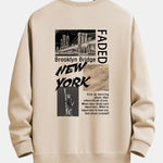New York Cityscape Back Print Relax Fit Sweatshirt