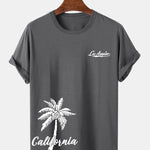 California Palm Tree Print T-Shirt