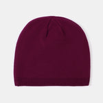 2 Pieces Solid Color Outdoor Cycling Warm Knit Beanie Hat