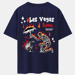 Skeleton And Angel Back Print Drop Shoulder Oversize T-Shirt