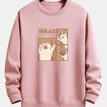 Carton Cat Print Relax Fit Sweatshirt