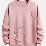 Cherry Blossoms Print Relax Fit Sweatshirt