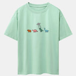 Cartoon Dinosaur Print Heavy Weight Oversize T-Shirt