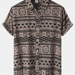 Tribal Print Button Up Shirt