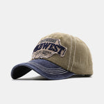 Wild West Embroidery Washed Distressed Baseball Cap
