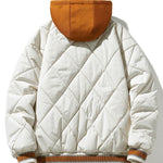 2 in 1 Quilted Hooded Baseball Jacket