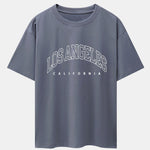 Los Angeles Letter Print Drop Shoulder Oversize T-Shirt