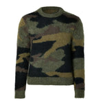 Men's Vintage Camouflage Jacquard Crew Neck Sweater