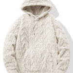 Geometric Jacquard Teddy Hoodie