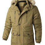 Faux Fur Collar Detachable Hooded Coat