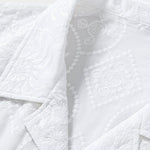 Embroidered Floral Cuban Shirt & Straight Leg Linen Pants