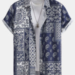 Paisley Frame Print Button Up Shirt #Random pattern design#
