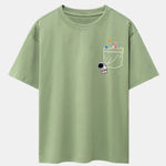 Pocket Planet Astronaut Print Drop Shoulder Oversize T-Shirt