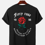 Dissolving Rose Slogan Print T-Shirt