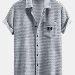 Short Sleeve Waffle Shirt & Drawstring Waffle Jogger Pants