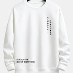 Japanese Slogan Print Relax Fit Sweatshirt