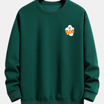Boo Ghost Print Relax Fit Sweatshirt