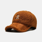 3 Pieces Plush Winter Warm Letter Baseball Cap