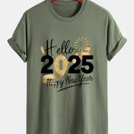 Regular Fit New Year 2025 Print Cotton T-Shirt