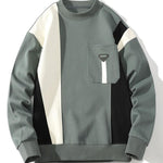 Color Block Sweatshirt With Pocket