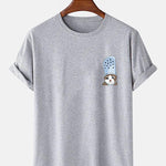Crying Cat in a Croc Print T-Shirt