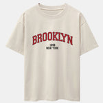 Brooklyn Print Drop Shoulder Oversize T-Shirt & Jersey Shorts
