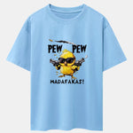 PEW PEW MADAFAKAS Chicken Print Drop Shoulder Oversize T-Shirt
