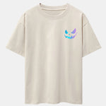 Colorful Evil Face Print Drop Shoulder Oversize T-Shirt