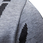 Abstract Print Mock Neck Sweater