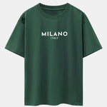 Milano Italy Print Drop Shoulder Oversize T-Shirt