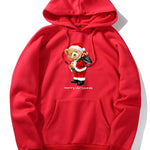 Christmas Bear Print Hoodie