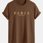 Regular Fit Paris Slogan Cotton T-Shirt