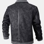 Faux Fur Lined Suede Jacket