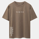 Tokyo Slogan Print Drop Shoulder Oversize T-Shirt