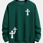 Cross Print Relax Fit Sweatshirt