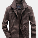 Faux Suede Utility Jacket