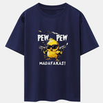 PEW PEW MADAFAKAS Chicken Print Drop Shoulder Oversize T-Shirt