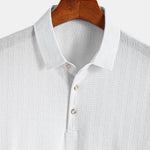 Short Sleeve Knitted Textured Polo