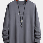Long Sleeve Freedom Print Cotton T-Shirt