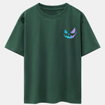 Colorful Evil Face Print Drop Shoulder Oversize T-Shirt