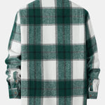 Double Pockets Flannel Plaid Overshirt