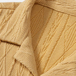 Knitted Geometric Textured Cuban Shirt