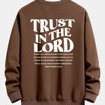 Trust In The Lord Print Relax Fit Sweatshirt