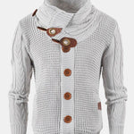 Button Up Turtleneck Sweater