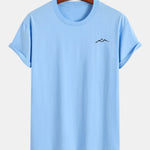 Regular Fit Mountains Print Cotton T-Shirt