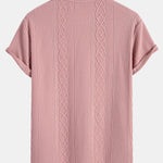 Muscle Fit Geometric Jacquard T-Shirt