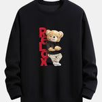 Relax Bear Print Relax Fit Sweatshirt