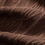Geometric Jacquard Eyelet Cuban Shirt & Textured Shorts With Lining