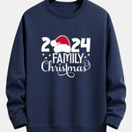 2024 Family Christmas Print Relax Fit Sweatshirt