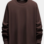 3 Pieces Basic Long Sleeve Heavy Weight Arc Hem T-Shirts